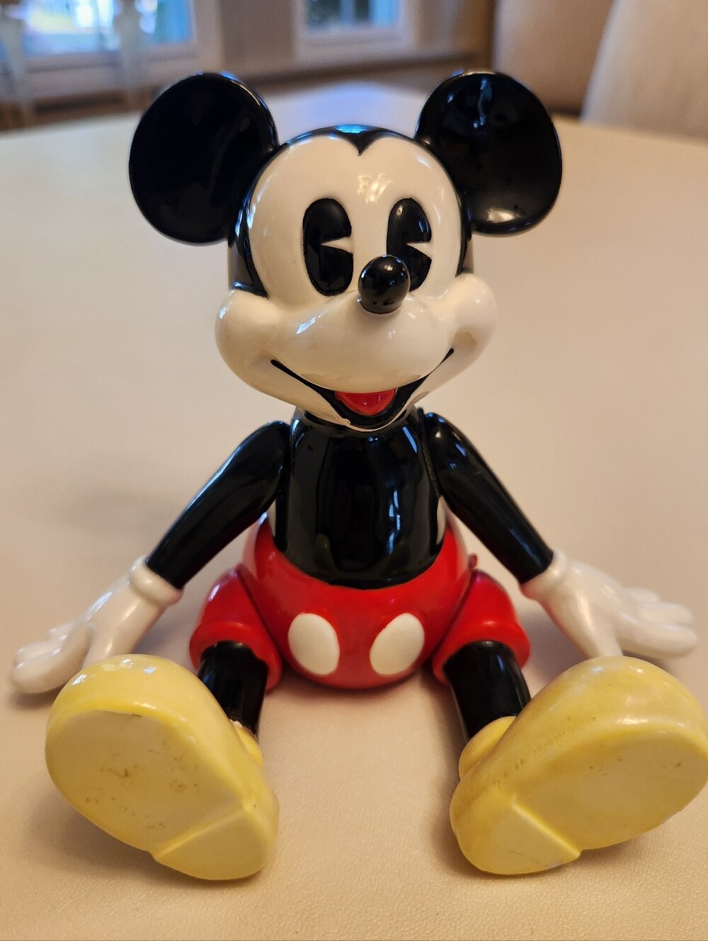 Vtg Japan Schmid Porcelain Mickey Mouse Music Box Figurine